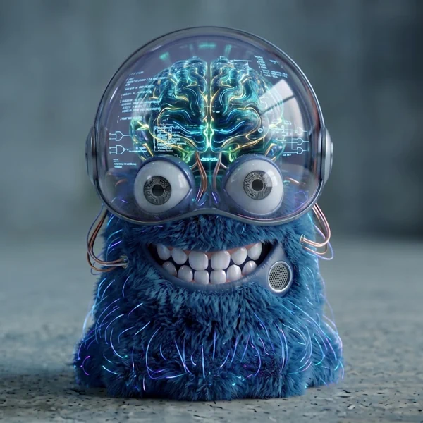 Blue WordPress KI - Monster