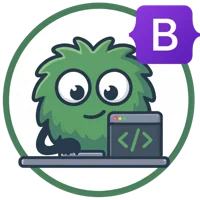 Monster programmiert Webseite